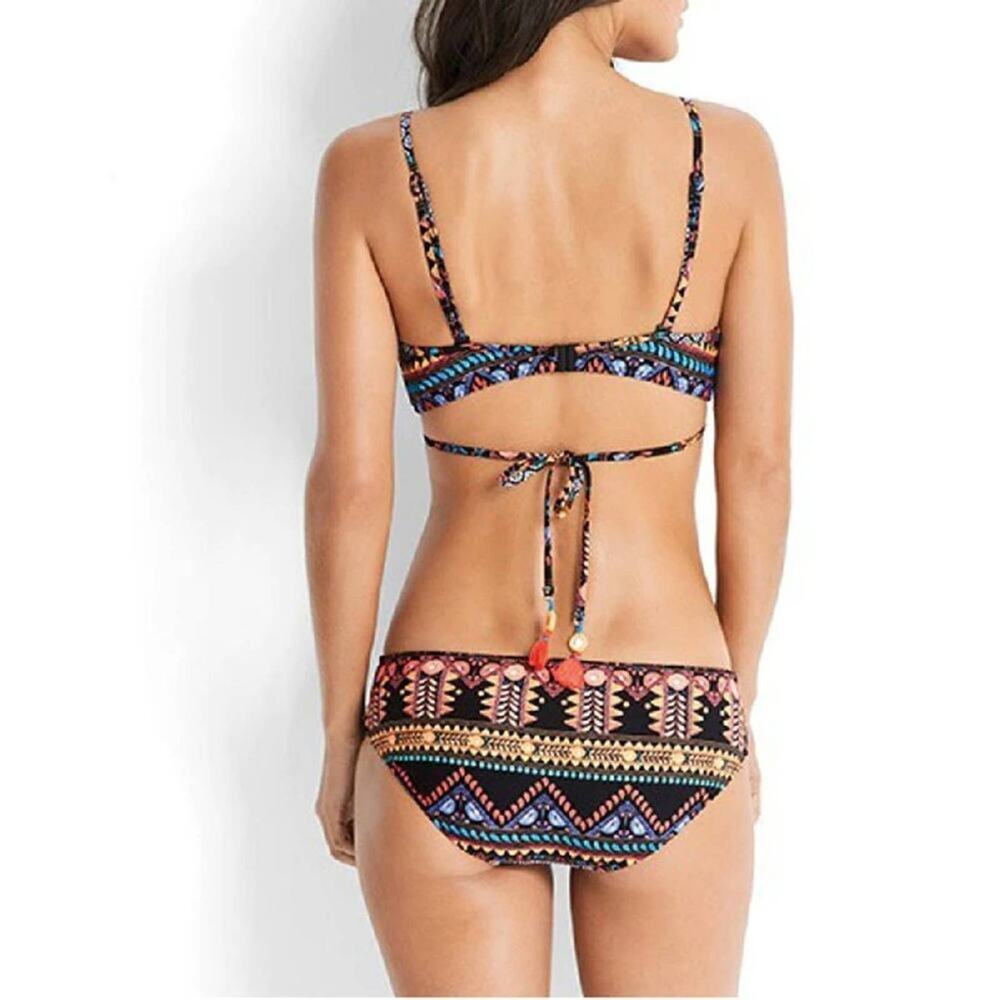 NWT Boho Bikini Swimsuit Set Beach Swimwear Size L 8-10 - Picture 2 of 3